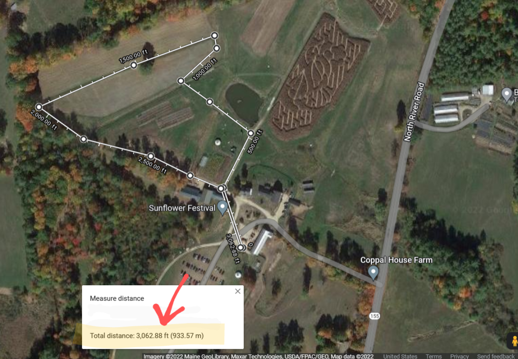 map of coppal house farm sunflower festival