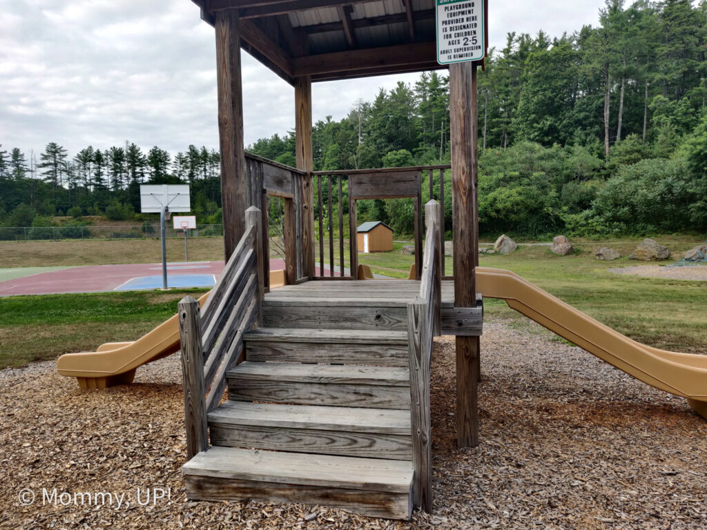 stairs and slides at little river park