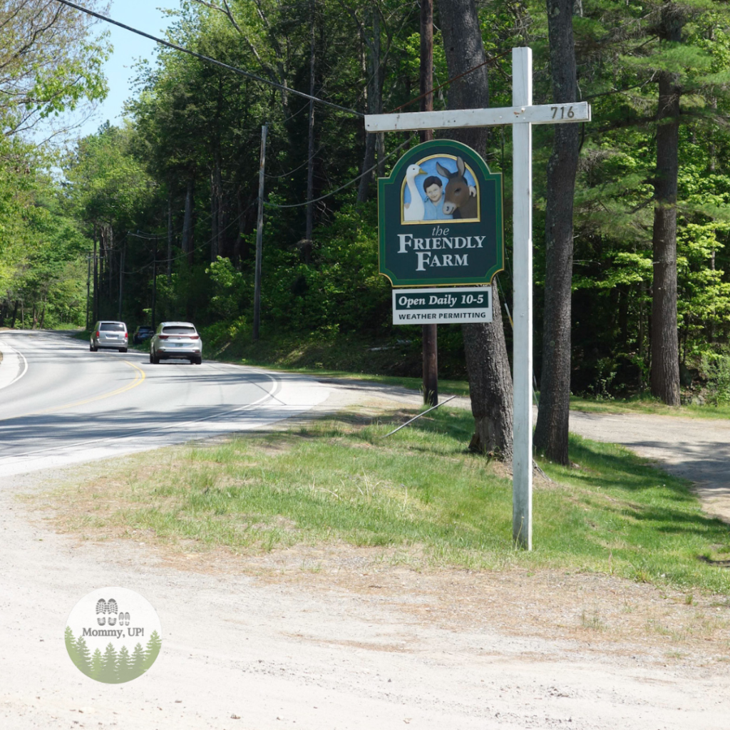 roadside sign for friendly farm