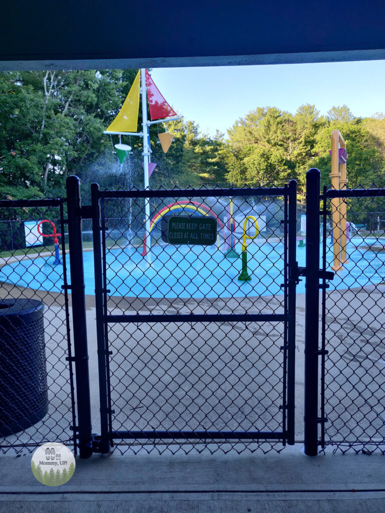 picnic area at newmarket splash pad