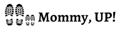 horizontal logo for mommy, UP!