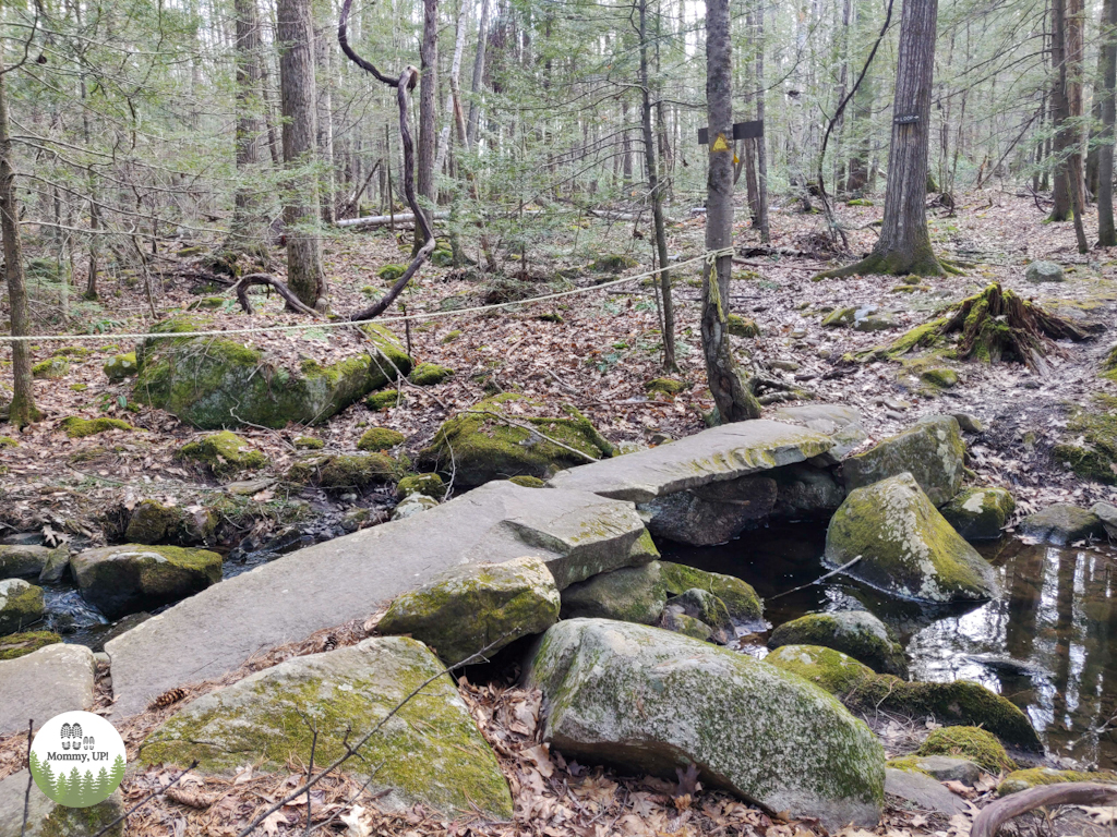 Stone bridge on Hazels Trail in Milford near hitchiner town forest