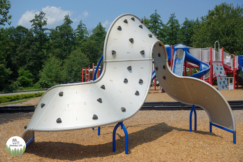 Climbing wall at derry playground