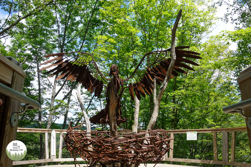 Raptor sculpture at VINS nature center