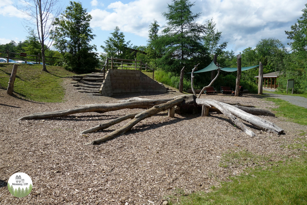 Adventure playscape natural play area at vins vt