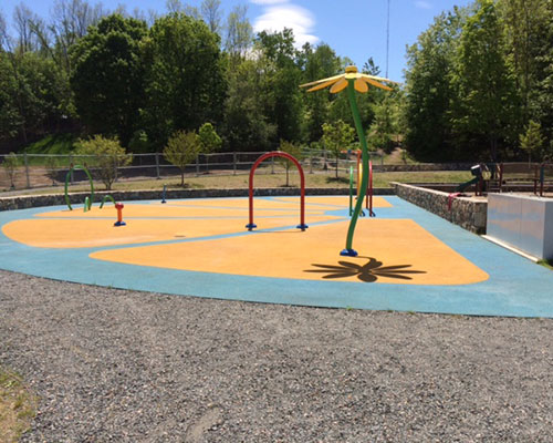 Swasey Field Park spray deck and playground
