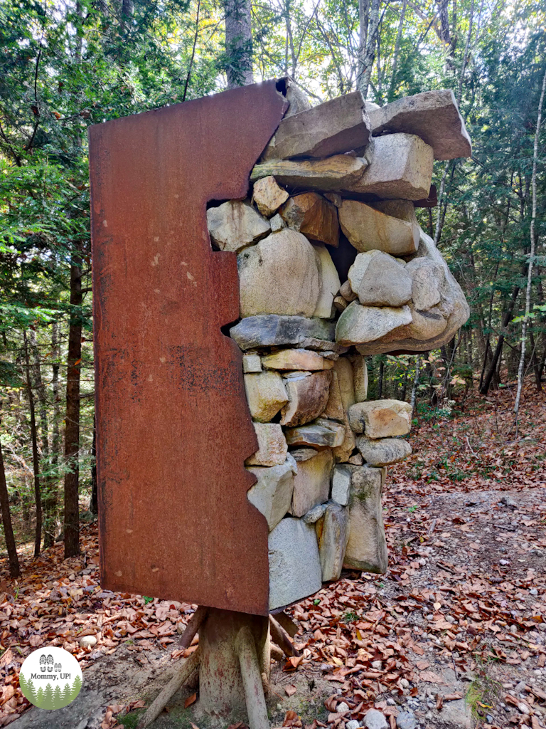 Andres Institute of Art sculpture, "Old Man in the Mountain's New Home"