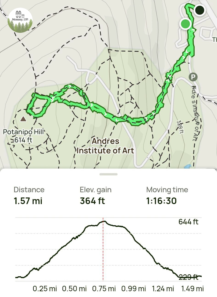 All Trails route up to Potanipo Hill summit